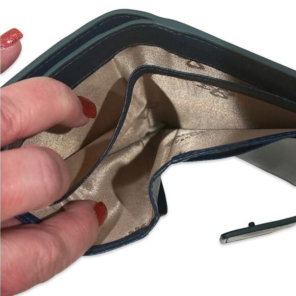 Faux Leather Compact Wallet Billfold Boho Festival Concert Night Out Colorful - Picture 8 of 9